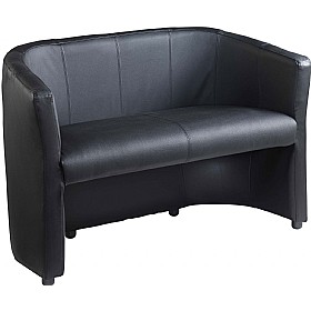 NEXT DAY Pentland Leather 2 Seater Tub Chair &pound;216 - Office Furniture