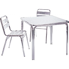 Quartz Aluminium Square Stacking Table &pound;110 - Office Furniture