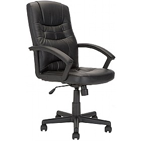 Hudson Leather Faced Manager Chair &pound;59 - Office Furniture