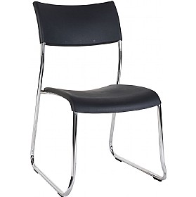 Leo Chrome Framed Poly Stacking Chair &pound;51 - Office Furniture