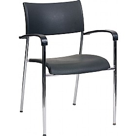 Aries Black Poly Stacking Chair &pound;61 - Office Furniture