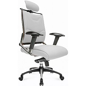 Java Executive Armchair White £247 - Office Furniture
