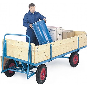 Heavy Duty Wood Sided Hand Drawn Truck £965 - Materials Handling