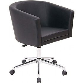 Pisco Swivel Leather Faced Tub Chair &pound;157 - Office Furniture