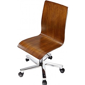 Spectrum Walnut Veneer Typist Chair £103 - Office Furniture