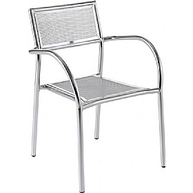 Crowne Mesh Aluminium Bistro Chair £35 - Office Furniture