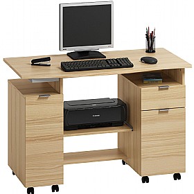 Hume Wide Mobile Computer Workstation £174 - Office Furniture