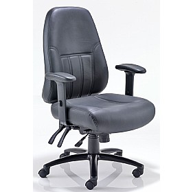 Lynx 24 Hour Leather Faced Manager Chair £231 - Office Furniture