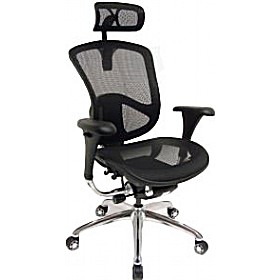 Relish Ergonomic Mesh Office Chair With Headrest £297 - Office Furniture