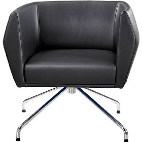 Premium HB1 Spyder Base Leather Reception Chairs £525 - Office Furniture