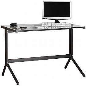 Isla Glass Computer Desk £57 - Office Furniture