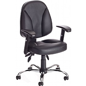 Puma II Leather Faced Operator Chair &pound;101 - Office Furniture