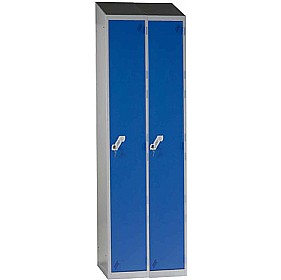 Fully Welded Narrow Sloping Top 1 Door 2 Nest Lockers £114 - Lockers