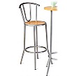 Tall Silver Bistro Chair