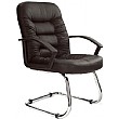 Kansas Leather Faced Visitor Chair