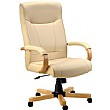 Knightsbridge Cream Leather Manager Chair