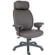 Paisley Dark Tan Leather Manager Chair
