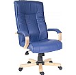 Worcester Blue Leather Manager Chair