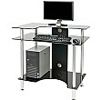 Tokyo Black Glass Computer Desk