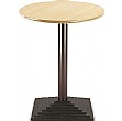 Florida Cafe Table Square Ribbed Black Base