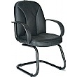 St Albans Leather Visitor Chair