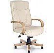 Brighton Cream Leather Manager Chair