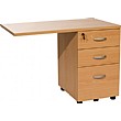 Ascot SOHO Desk End Pedestal & Rectangular Extension