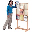 Freestanding Oak Deluxe Leafltet Dispensers