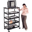 Large Fixed Height Steel AV Trolleys