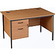 H-Leg Rectangular Desks With Fixed Pedestal