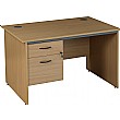 Annandale Panel End Rectangular Desks With Single Fixed Pedestal