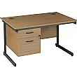 Annandale Cantilever Rectangular Desks With Single Fixed Pedestal