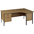 Annandale H-Leg Ergonomic Desks With Single Fixed Pedestal