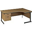 Annandale Cantilever Ergonomic Desks With Single Fixed Pedestal