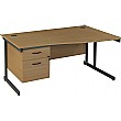 Annandale Wave Cantilever Desk With Single Fixed Pedestal