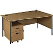 Annandale Wave H- Leg Desk with Mobile Pedestal