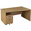Annandale Wave Panel End Desk With Mobile Pedestal