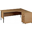 Annandale H-Leg Ergonomic Desk With Desk End Mobile Pedestal