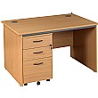 Annandale Rectangular Panel End Desk With High Mobile Pedestal