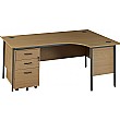 Annandale H-Leg Ergonomic Desk With High Mobile Under Desk Pedestal