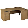 Annandale Panel End Ergonomic Desk With High Mobile Under Desk Pedestal