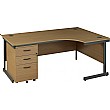 Annandale Cantilever Ergonomic Desk With High Mobile Under Desk Pedestal