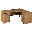 Annandale Panel End Ergonomic Desk With High Mobile Pedestal & Desk End Pedestal