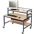 Fixed Height Two Tier Computer Trolleys