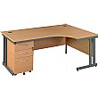 Balcary Ergonomic Desk With Mobile Pedestal