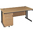 Balcary Rectangular Desk With Mobile Pedestal