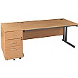 Balcary Rectangular Desk With Desk End Mobile Pedestal