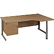 Craigmore Ergonomic Desk With Fixed Pedestal