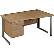 Craigmore Wave Desk With Single Fixed Pedestal