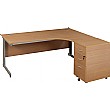 Craigmore Ergonomic Desk With Mobile Desk End Pedestal